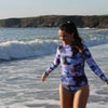 Blossom Recycled Long Sleeve UV 50 Swimsuit With Tie Back