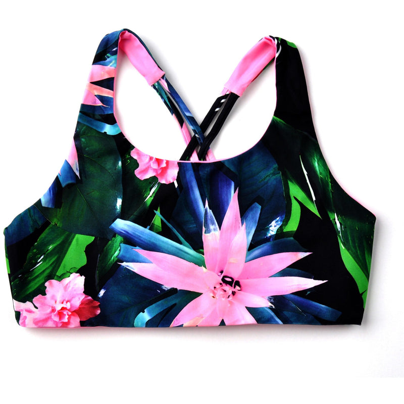 Tropical Recycled Plastic Sports Bra